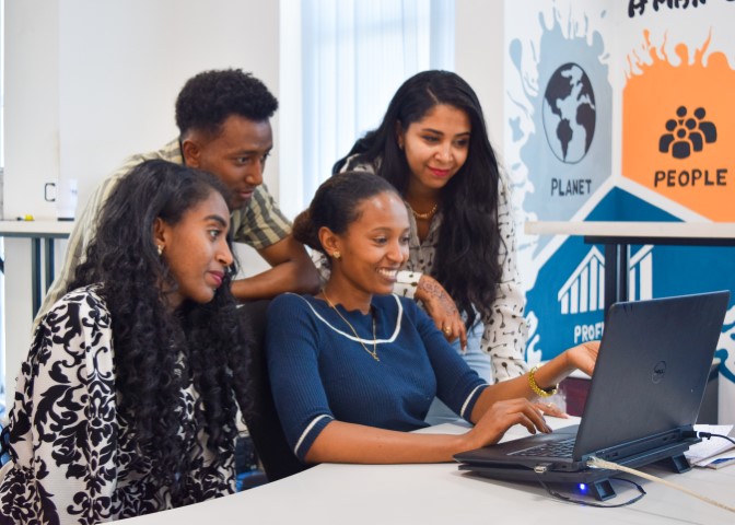 Team members collaborating